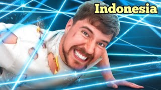 Download lagu The World's Deadliest Laser Maze! | MrBeast Indonesian Dubbed | MrBeast Dubbed in Indonesian mp3
