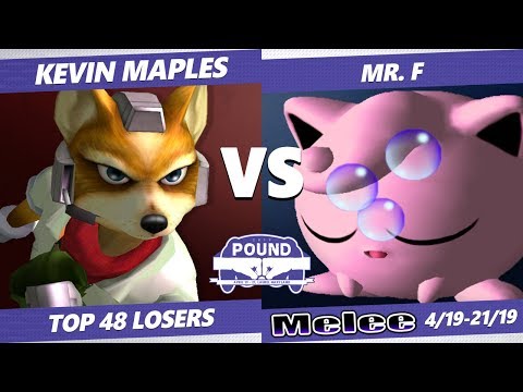 Pound 2019 SSBM -  Kevin Maples (Fox) VS Bert Mr. F (Jigglypuff) Smash Melee Top 48 Losers