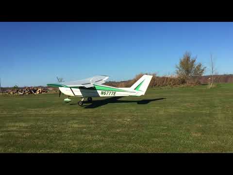 1960 Cessna 175 Skylark STOL Takeoff