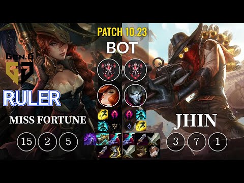 GEN Ruler Miss Fortune vs Jhin Bot - KR Patch 10.23