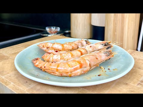 Gambas marinées au four