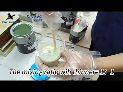 MJ Coat 1K Chameleon Paint.The mixing ratio with thinner is 1: 1.#carbodyrepair #chameleon #coating