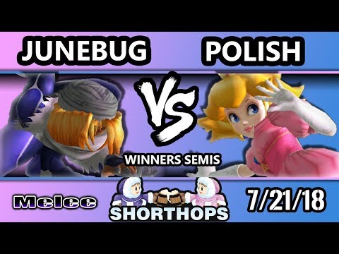 SH 1 SSBM - Junebug (Sheik) Vs. Polish (Peach) - Smash Melee Winners Semis