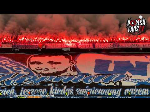 Hołd dla fanów PAOK - Śląsk na Stadionie Śląskim - oprawa Ruchu (08.02.2026)