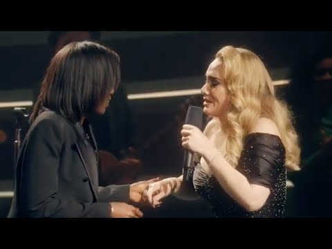 Thumbnail of the video: Adele reunited with former teacher and childhood inspiration and Alan Carr takes to the stage | ITV