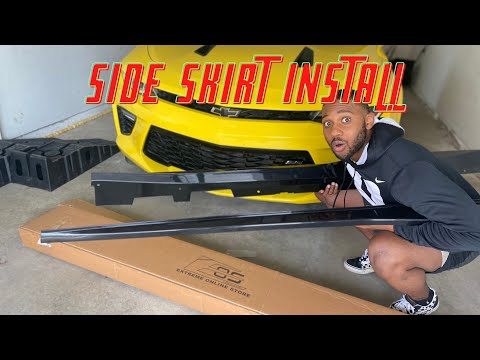 Camaro ZL1 side skirt unboxing and install on Camaro SS!!! #Thebuild