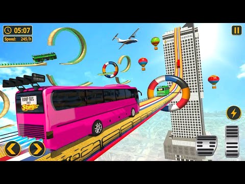 Impossible bus stunt driving 2022 - Mega ramp Racing Driving simulator