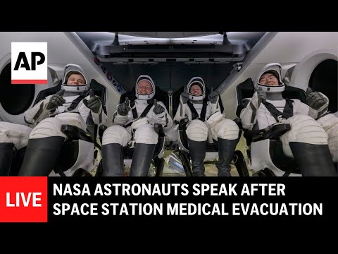 Video Thumbnail: LIVE: NASA astronauts brief media after rare medical evacuation from space station