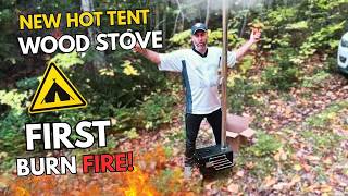 Deerfamy Wood Stove Burn-In 🔥 First Fire & Chemical Burn Off Test