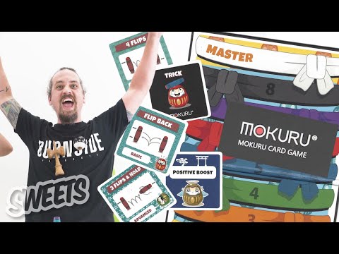 UNBOXING + GAMEPLAY of the new Mokuru Card Game - Sweets Kendamas