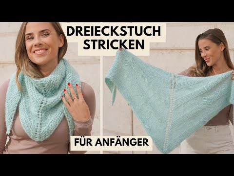 Einfaches Dreieckstuch mit Muster stricken | DIY | Anleitung für Anfänger und Fortgeschrittene