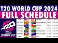 T20 World Cup 2024 Schedule | ICC T20 World Cup 2024 Schedule | T20 World Cup Schedule