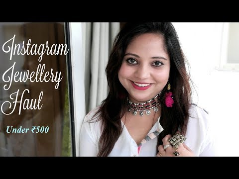 Instagram Jewellery Haul Under ₹500 | Affordable Try-On Jewellery Haul | Insta Accessories Haul 💍💋 Video