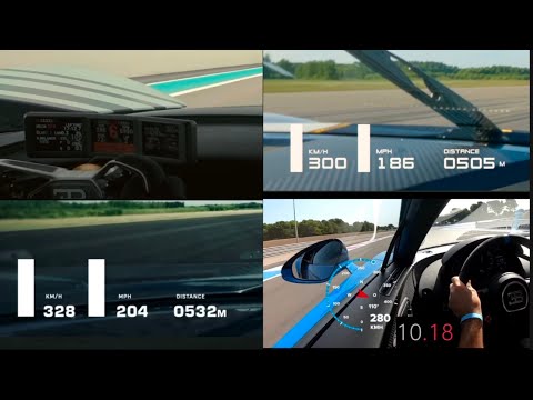 Bugatti Bolide Vs Chiron Pur Sport Vs Koenigsegg Jesko Absolut Vs Regera 100-300 km/h Acceleration