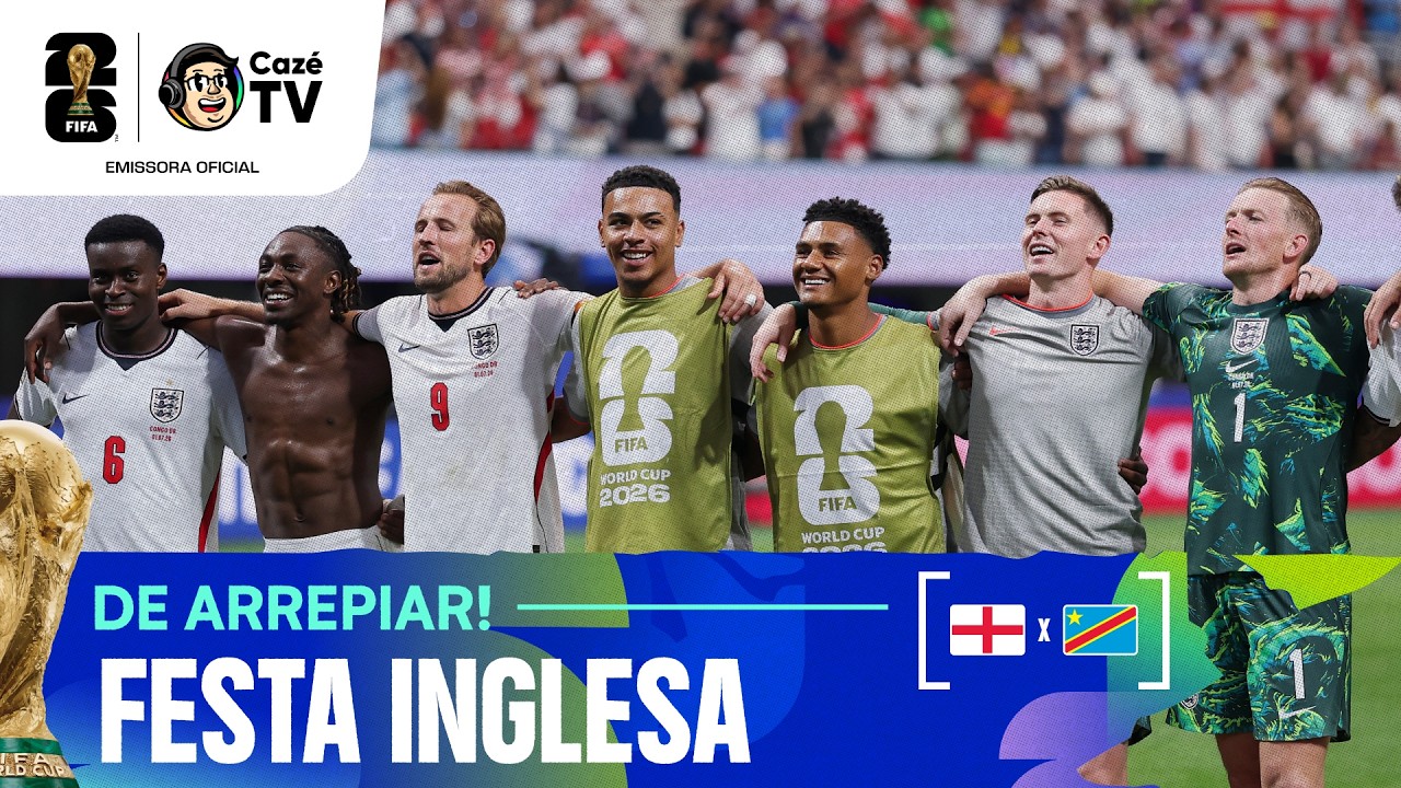 EMOCIONANTE! JOGADORES E TORCIDA DA INGLATERRA COMEMORAM JUNTOS A CLASSIFICAÇÃO AO SOM DE OASIS