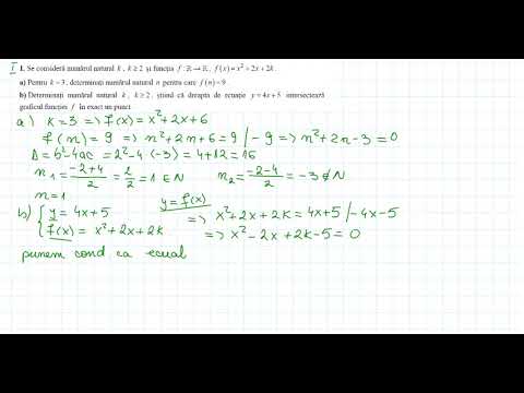 Rezolvarea subiectului I 1 a,b titularizare 2020