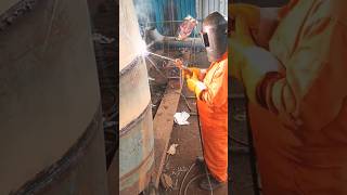 2G Position Arc welding  helper ne kiya dekhiae Mere helper ka talent #arc #welder #2g #position