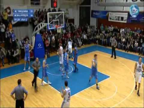 Uros Velickovic no.4(BCM Pitesti blue team) vs BC Timisoara Cup Final full game