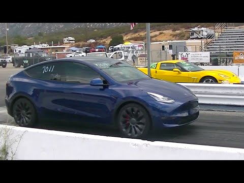 2021 Tesla Model Y Performance vs. 2011 Corvette Grand Sport