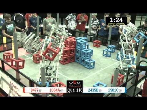 2015 VRC Math Q116 - 9477 1064A vs 2435B 1581C - 52 to 48 - VEX Worlds 2015 - Math Division