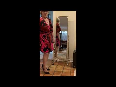 Tammy in red and black dress