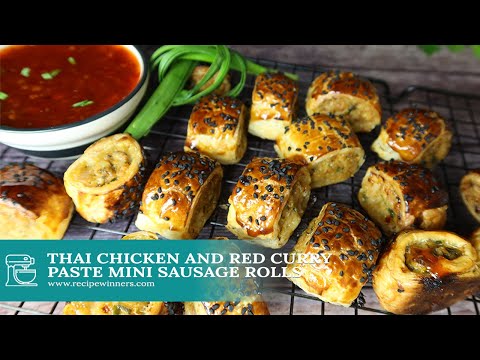 Thai Chicken And Red Curry Paste Mini Sausage Rolls