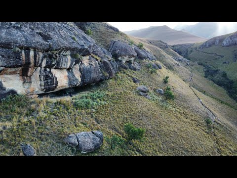 Solo hike and overnight at Cathedral peak, Sherman's cave. Drakensberg, South Africa.
