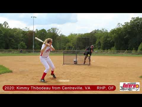 2020: Kimmy Thibodeau Softball Skills Video  RHP, OF