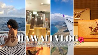 VLOG: Hawaii Bday Trip w Friends 🏝 | Luxury Shopping 🛍, Hiking ⛰, Catamaran 🚤 + More!