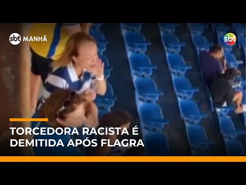 Torcedora racista do Avaí é demitida do trabalho após ofensas em estádio | #SBTManhã