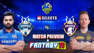 #IPL2021 | MI vs KKR Match Preview and Best Fantasy XI in just 2 Minutes | SK Selects
