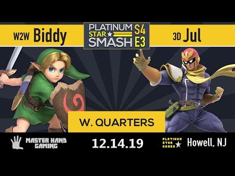 PSS S4:E3 - W2W | Biddy (Young Link) Vs. 3D | Jul (Captain Falcon) - W Quarterfinals