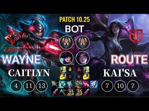 GRF Wayne Caitlyn vs SB Route Kai'Sa Bot - KR Patch 10.25