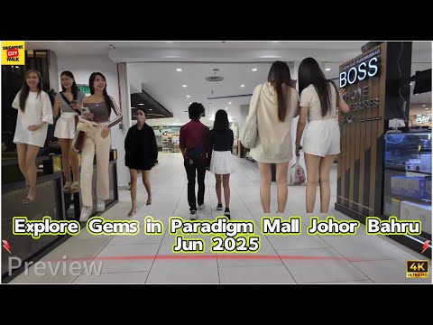 Explore gems in Paradigm mall in Johor Bahru Malaysia|4K Walking Video