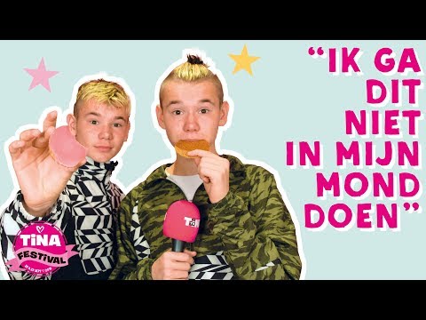 MARCUS & MARTINUS PROEVEN NEDERLANDSE SNACKS | TRY DUTCH SNACKS | TINA FESTIVAL 2018 | TinaTV