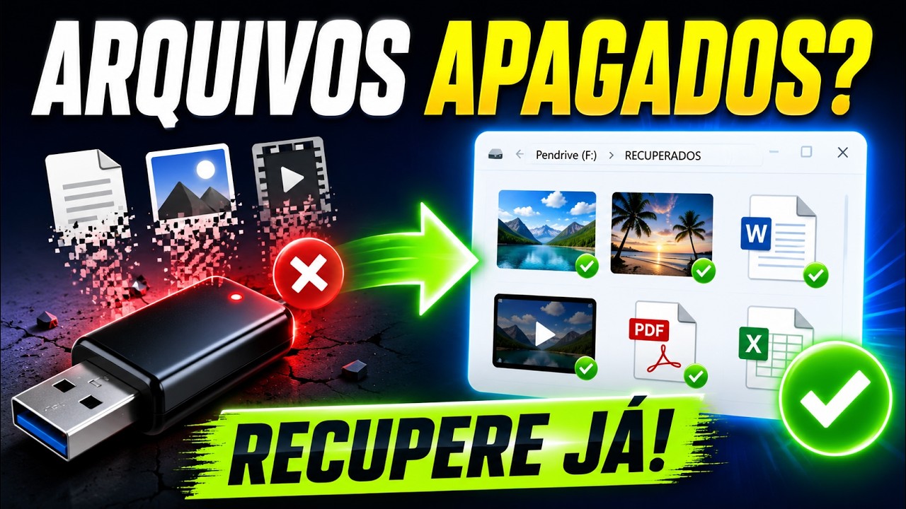 como recuperar arquivos da unidade USB
