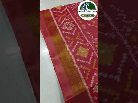 Orange Navratan Motifs Single Ikat Dress Dupatta
