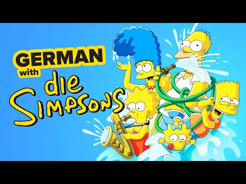 Learn Beginner German with Cartoons: The Simpsons visit to the waterpark