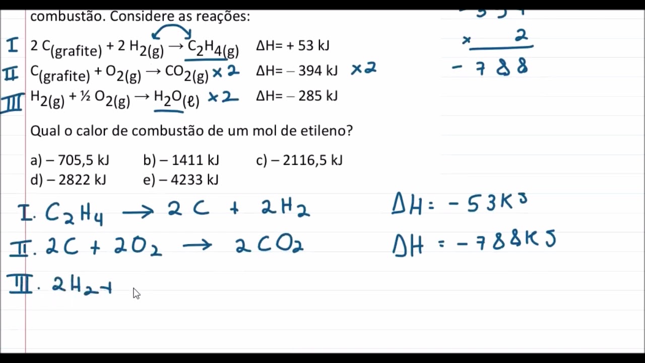 LEI DE HESS PASSO A PASSO