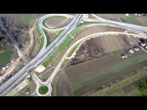 Autostrada A4 Wierzchosławice obwodnica Tarnów .Małopolska .A4 motorway .