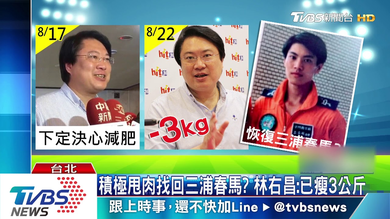 積極甩肉找回三浦春馬? 林右昌:已瘦3公斤