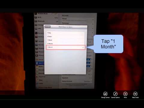 How to Set Up "Mail Days to Sync" in e-mail...