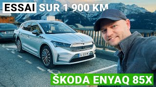 Essai Skoda Enyaq 85X : 3 copains font 1900 km direction la montagne !