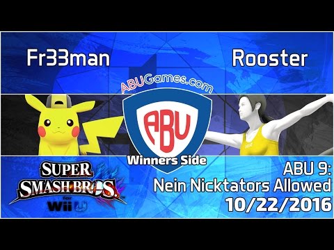 ABU Monthly 9: Rooster (WFT) vs. Fr33man (Pikachu) - Smash 4 Singles Winners Side