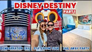 We Boarded the Disney Destiny! | First Day + Room Tour! (You Won't Believe It!)