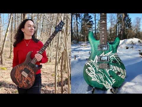 Custom PRS SE CE24 - Handpainted by Lisa Mikhtarian image 6