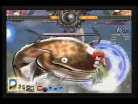 Touhou 12 3; Hong Meiling vs Giant Catfish