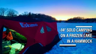 Extreme Cold Winter Camping - Sleeping on a Frozen Lake