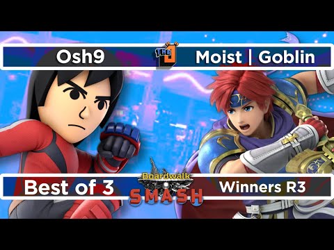 Winners R3 Moist Goblin (Roy) vs Osh9 (Mii Brawler) - Boardwalk Smash #30 - SSBU