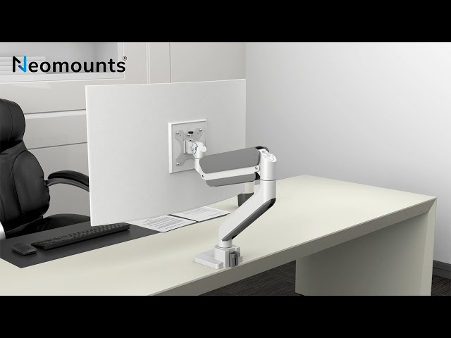 Video teaser for Neomounts DS70-450WH1 monitor arm desk mount